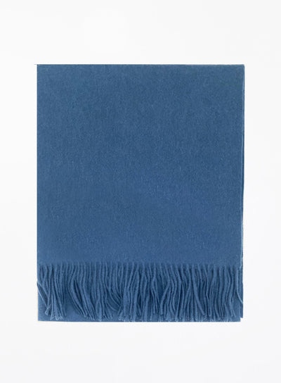 Serene Lambswool Shawl - Denim