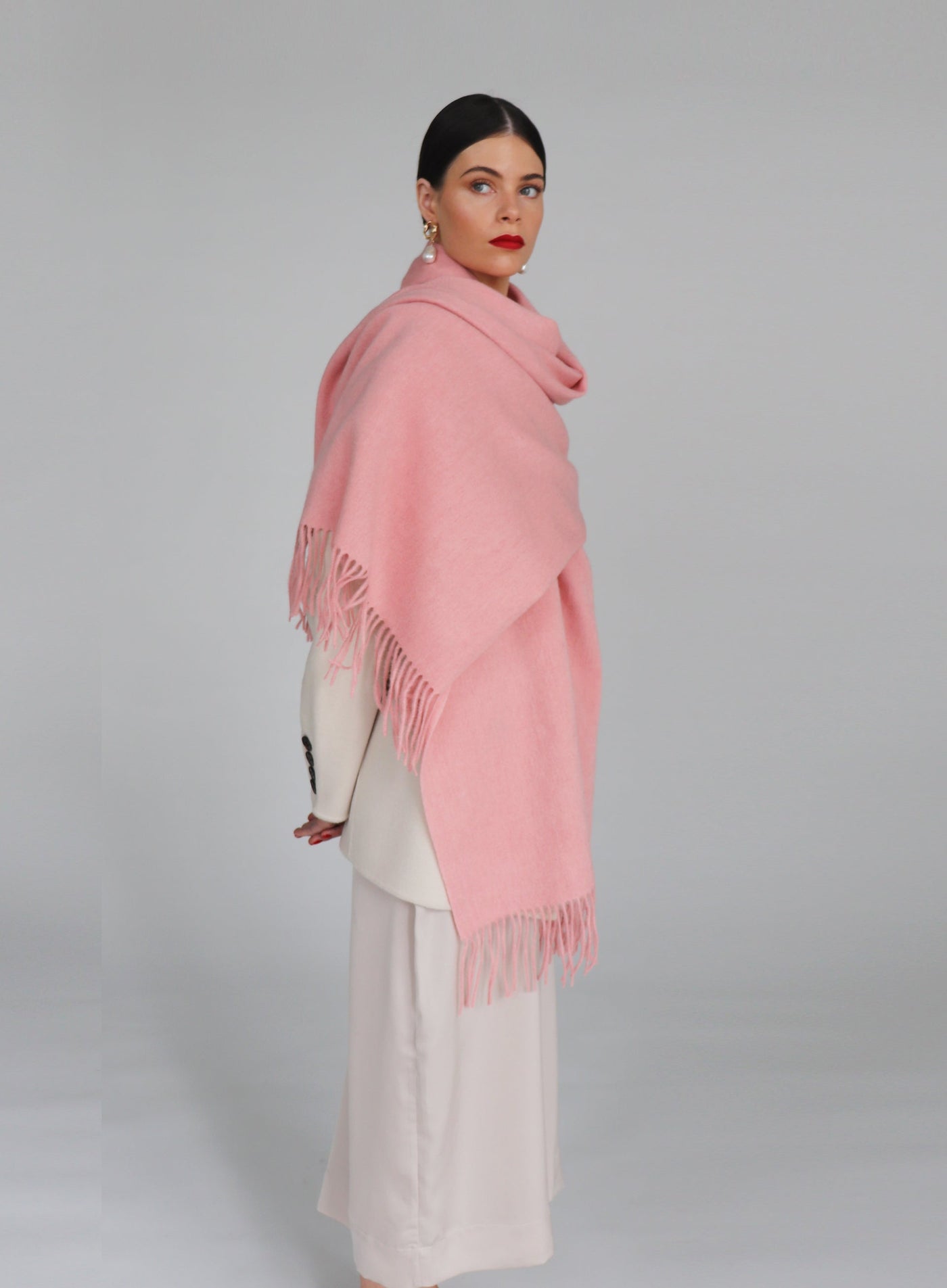 Serene Lambswool Shawl - Rose