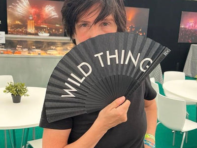 Khu Khu Wild Thing Hand-fan, from the Statement Hand-fan Collection - The definitive statement accessory