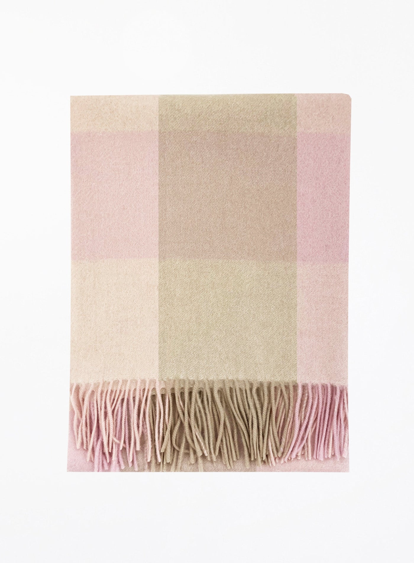 Beyza Cashmere Wool Blend Shawl - Rose