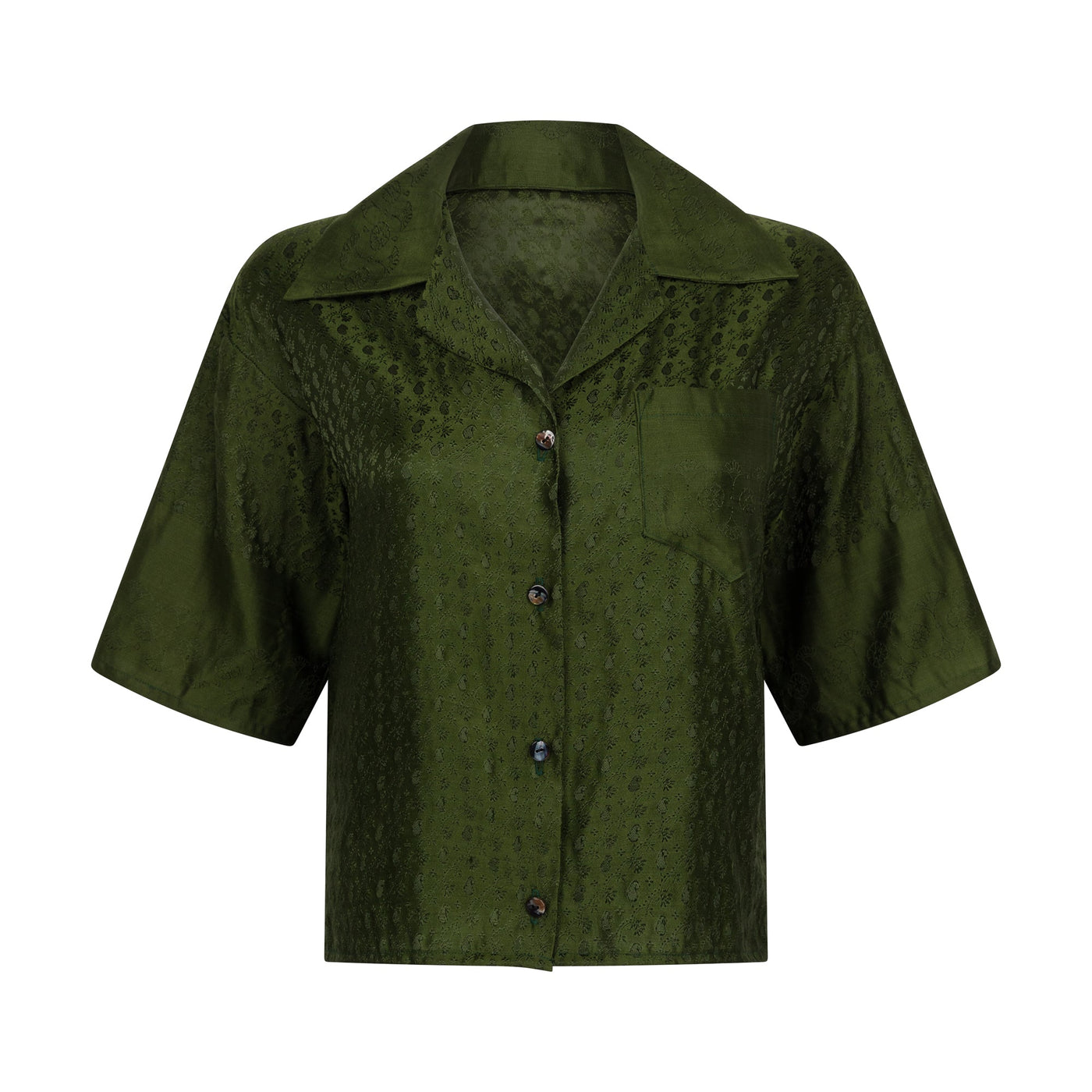 Archway Shirt: Bottle Green Saree