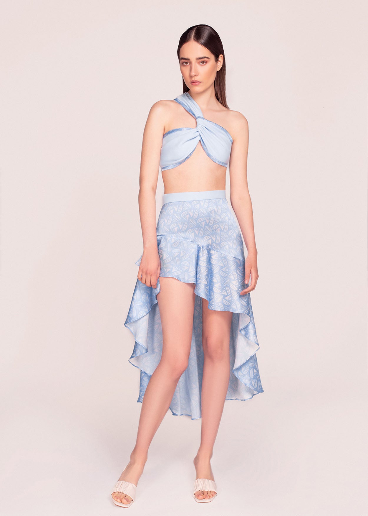 Genevieve Asymmetrical Silk Skirt