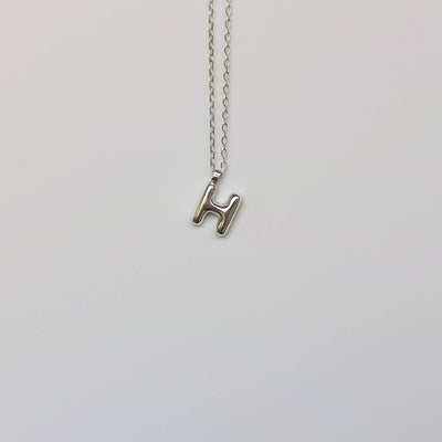 Initial Necklace In Sterling Silver