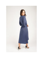 Tencel wrap dress in blue