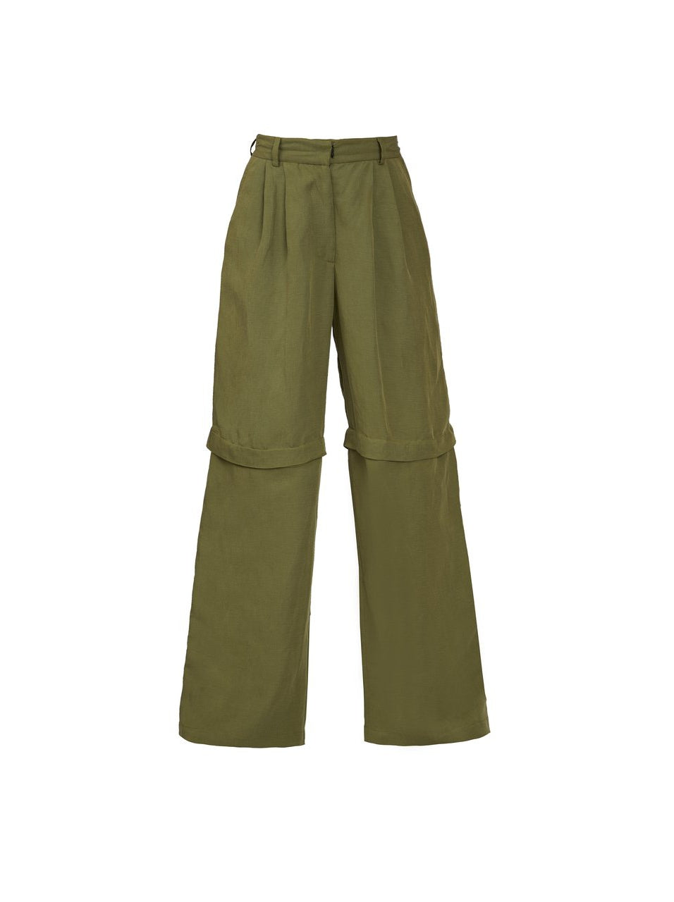 Modular trousers shorts khaki ethically made from sustainable material