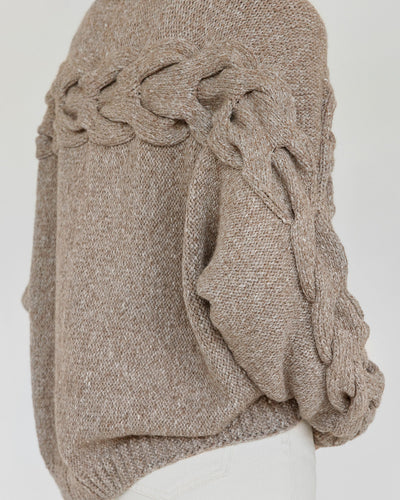 Jūra: Naked Brown Alpaca Wool & Cotton Sweater