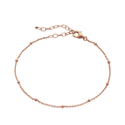 Bead Curb Chain Adjustable Satellite Bracelet
