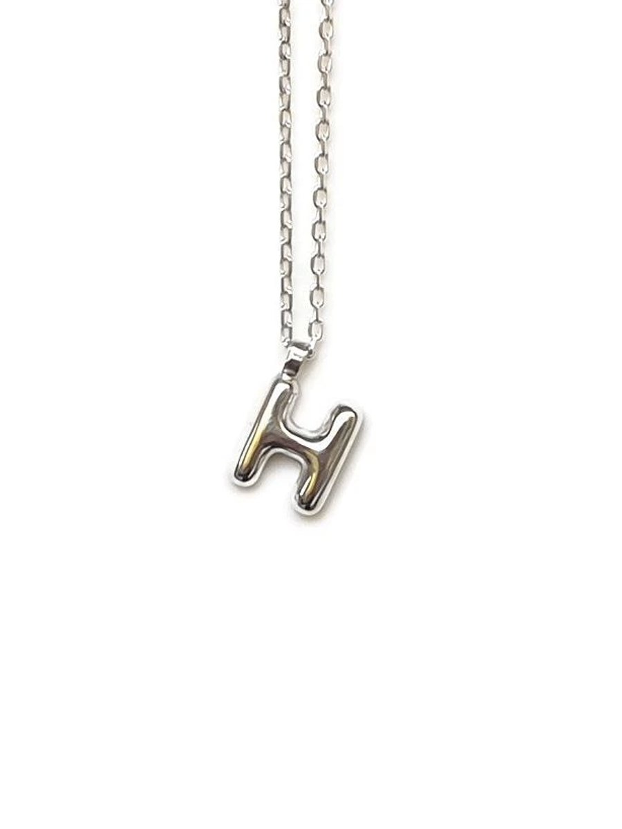 Initial Necklace In Sterling Silver