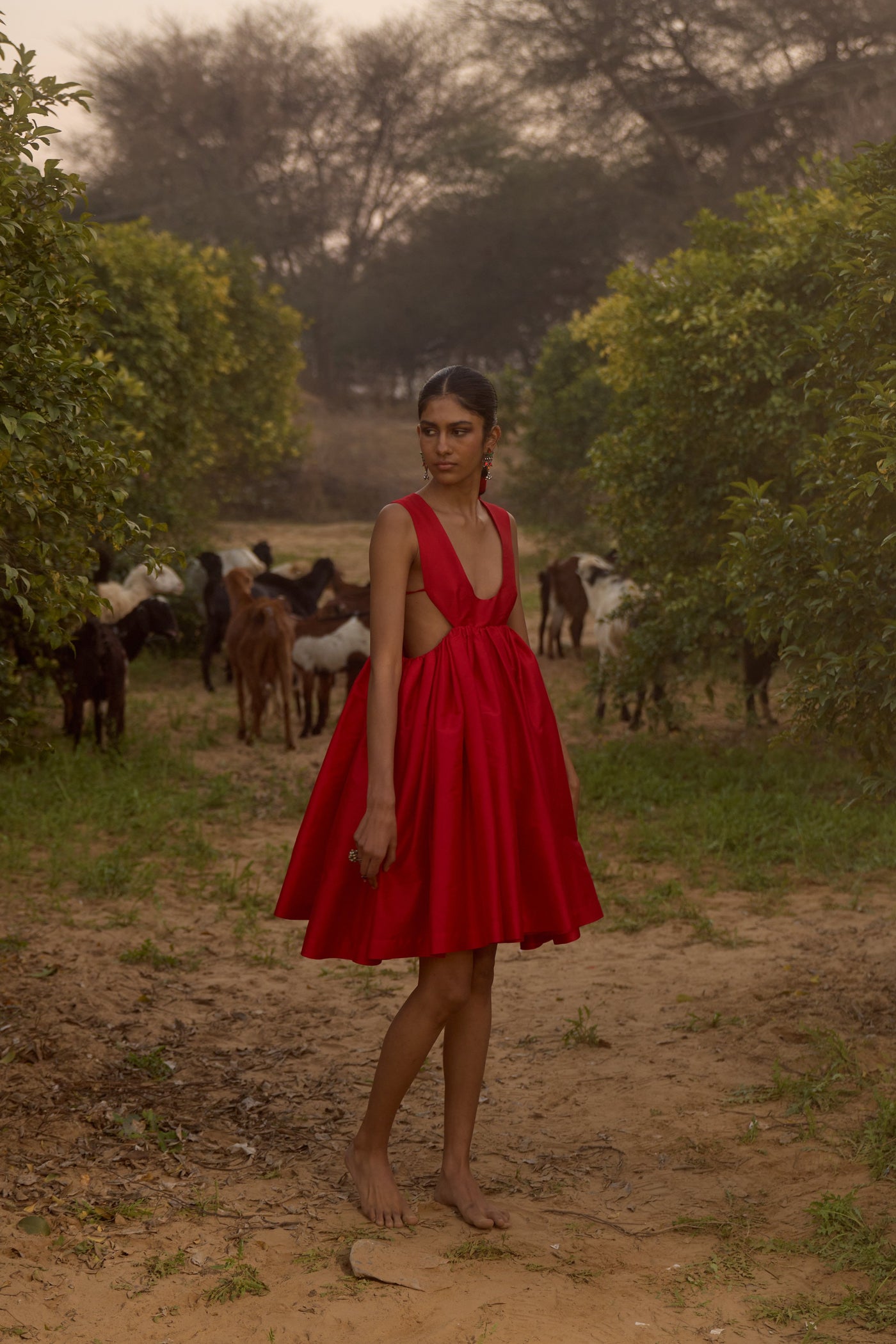 Taffeta Red Dress