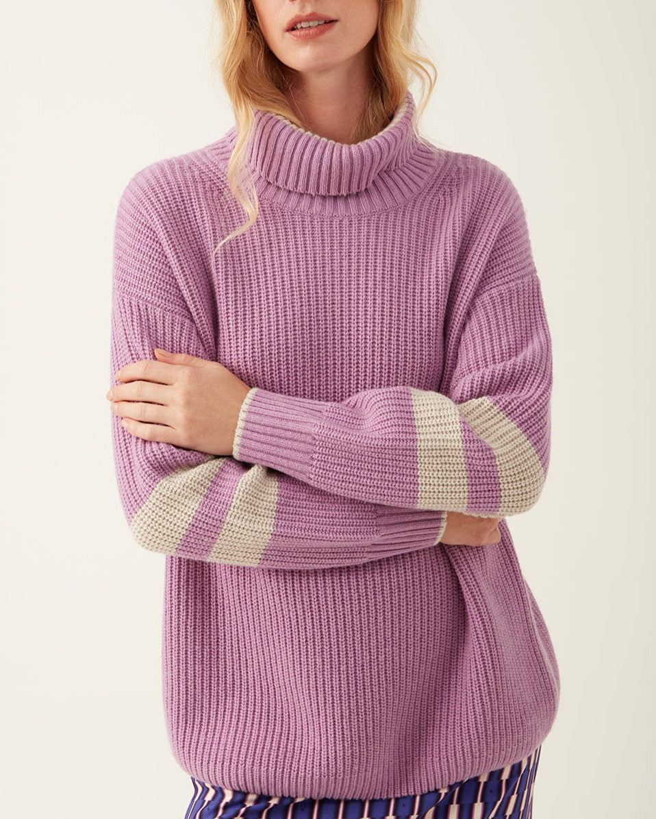 Lilac Avery Roll Neck Jumper