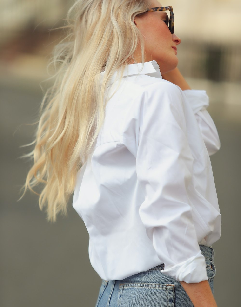 Organic White Boyfriend Shirt