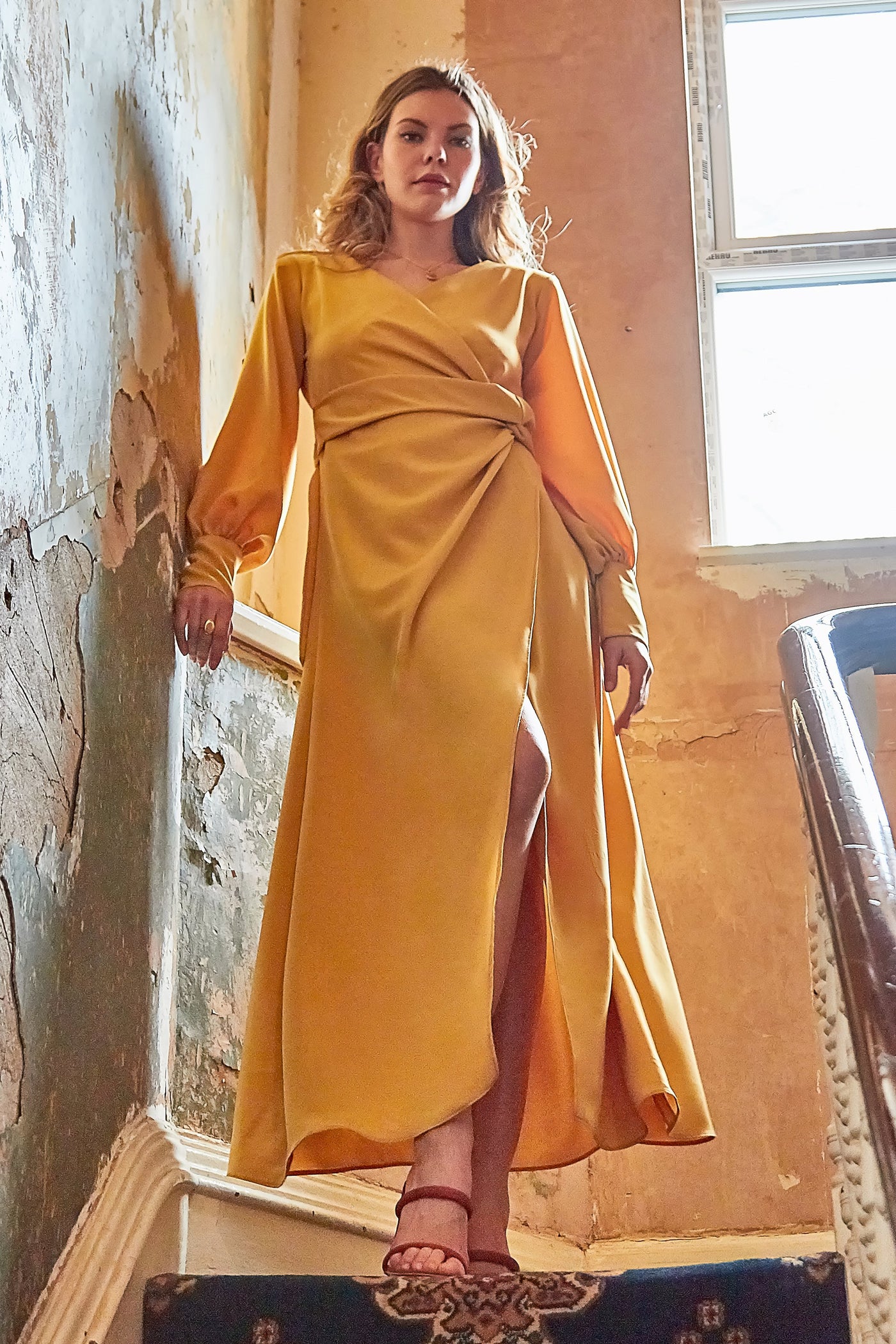 Amber - Mustard Wrap Dress