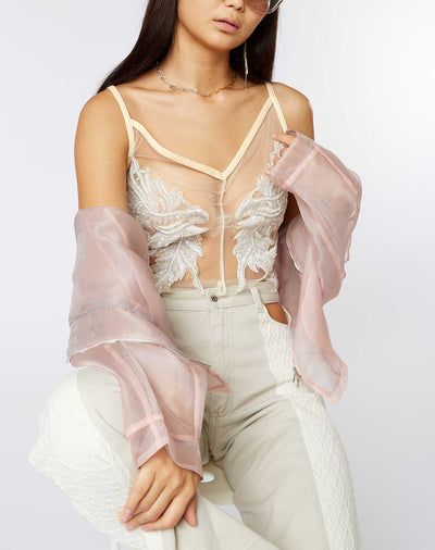 Pink Papillon Jacket in Light Pink