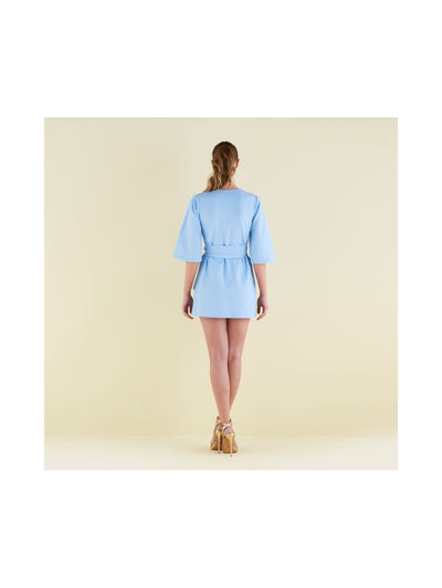 Mary-H-Wrap Dress in blue