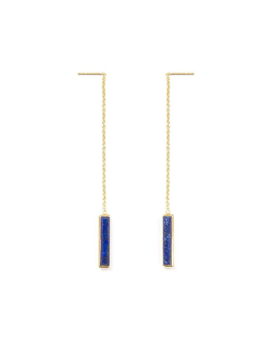 Urban Chain Earrings In Lapis Lazuli