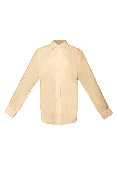 Organic Yellow Linen Shirt