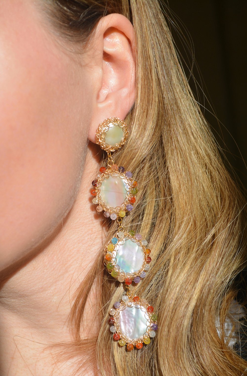 Iris Polka 14k Recycled Gold-filled Baroque Freshwater Pearl Long Drop Earrings