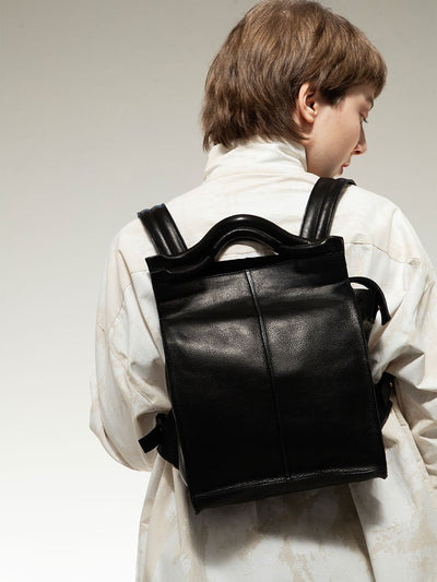 Urban and sophisticated vegetable tanned leather backpack