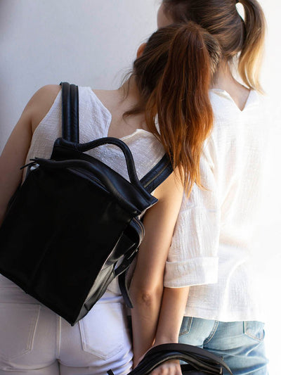 Urban and modern vegetable tanned leather backpack