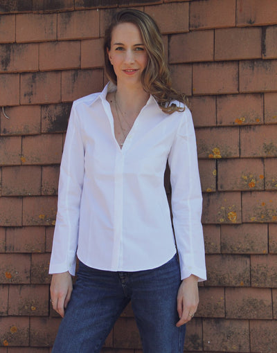 Organic White Fitted Shirt