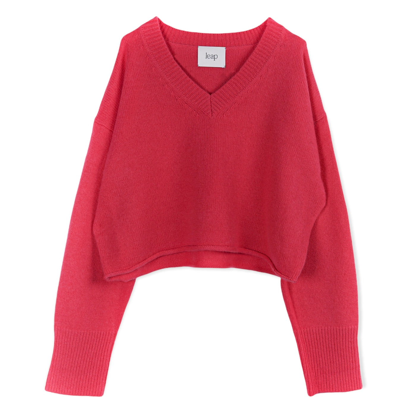 Cashmere knitted cropped sweater Pink