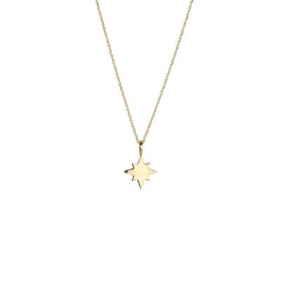 Solid 9ct Gold North Star Celestial Necklace