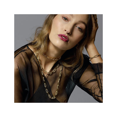 Lilly Twisted Cable Link Gold Chain Necklace