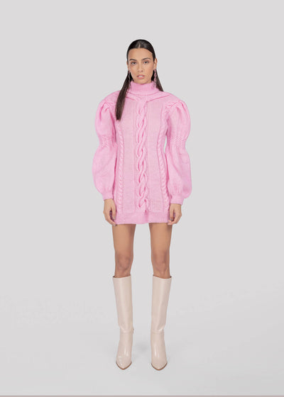 Heidi Pink Knit Dress