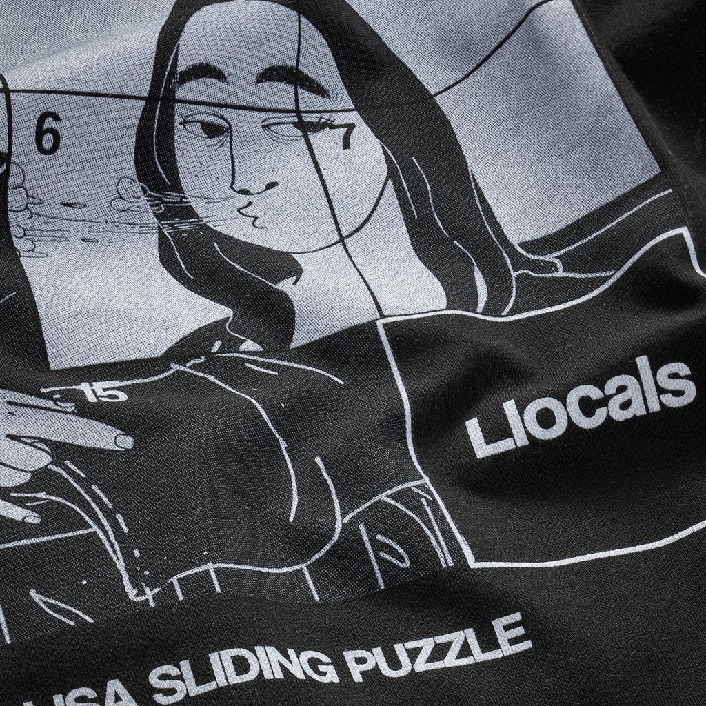 Mona Lisa Sliding Puzzle Zwart
