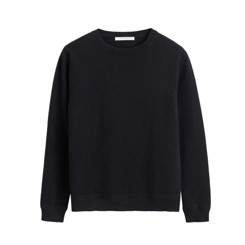 Black Cashmere Crew Sweater