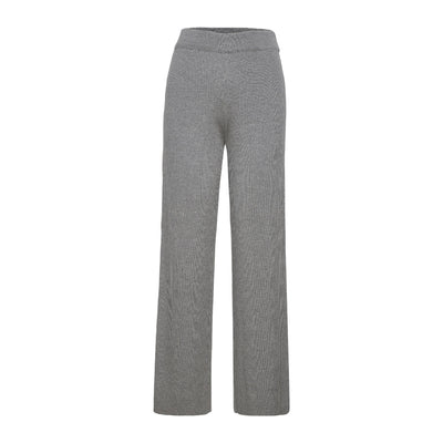 Rib Lounge: Grey Merino Wool Pants