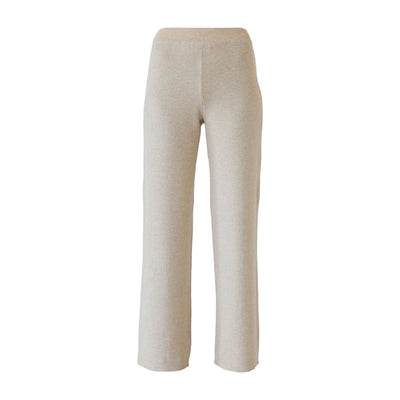 Rib Lounge: Beige Merino Wool Pants