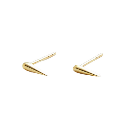 Spike Studs in Solid 14k Gold