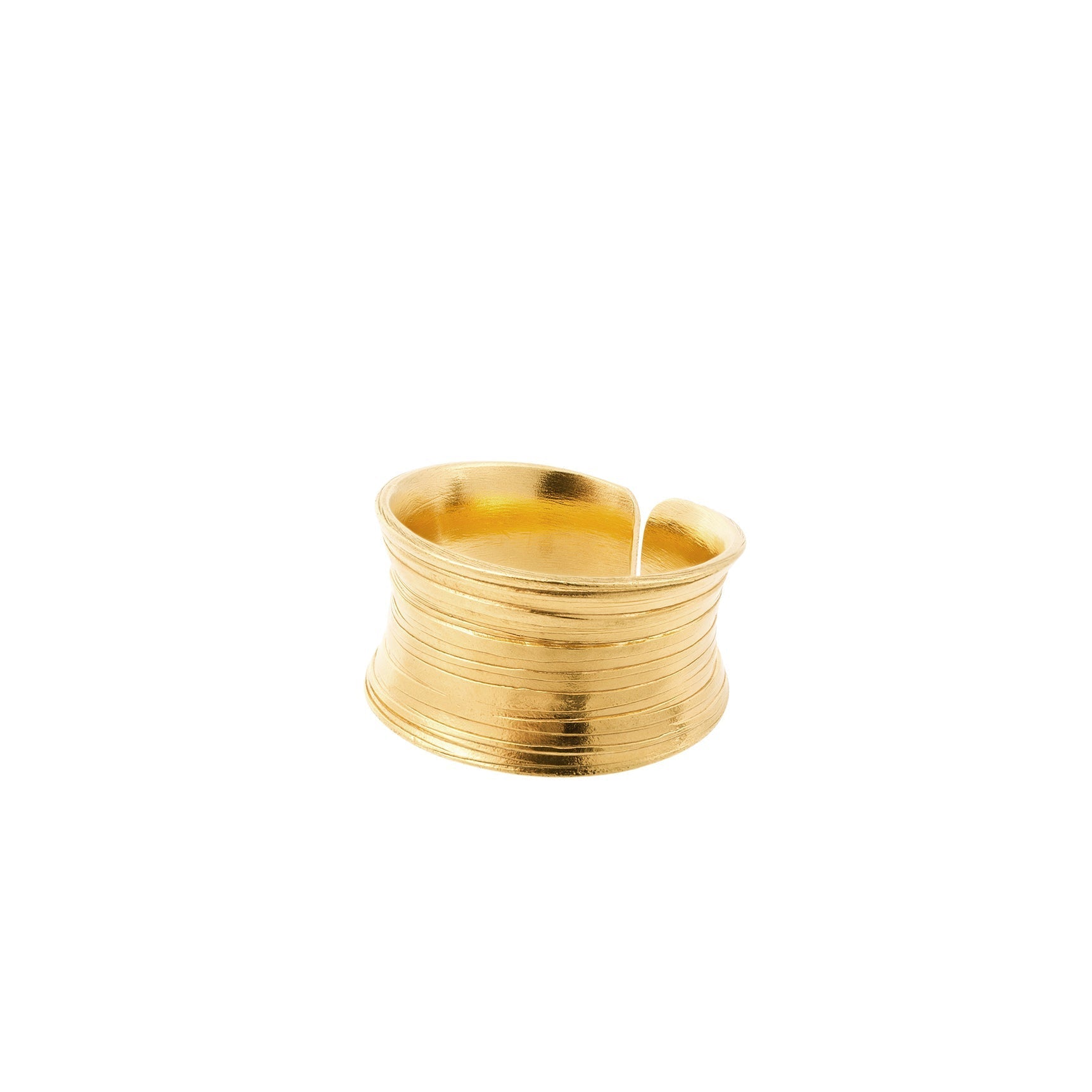 Nudo Gold Short Scratch Ring (adjustable)