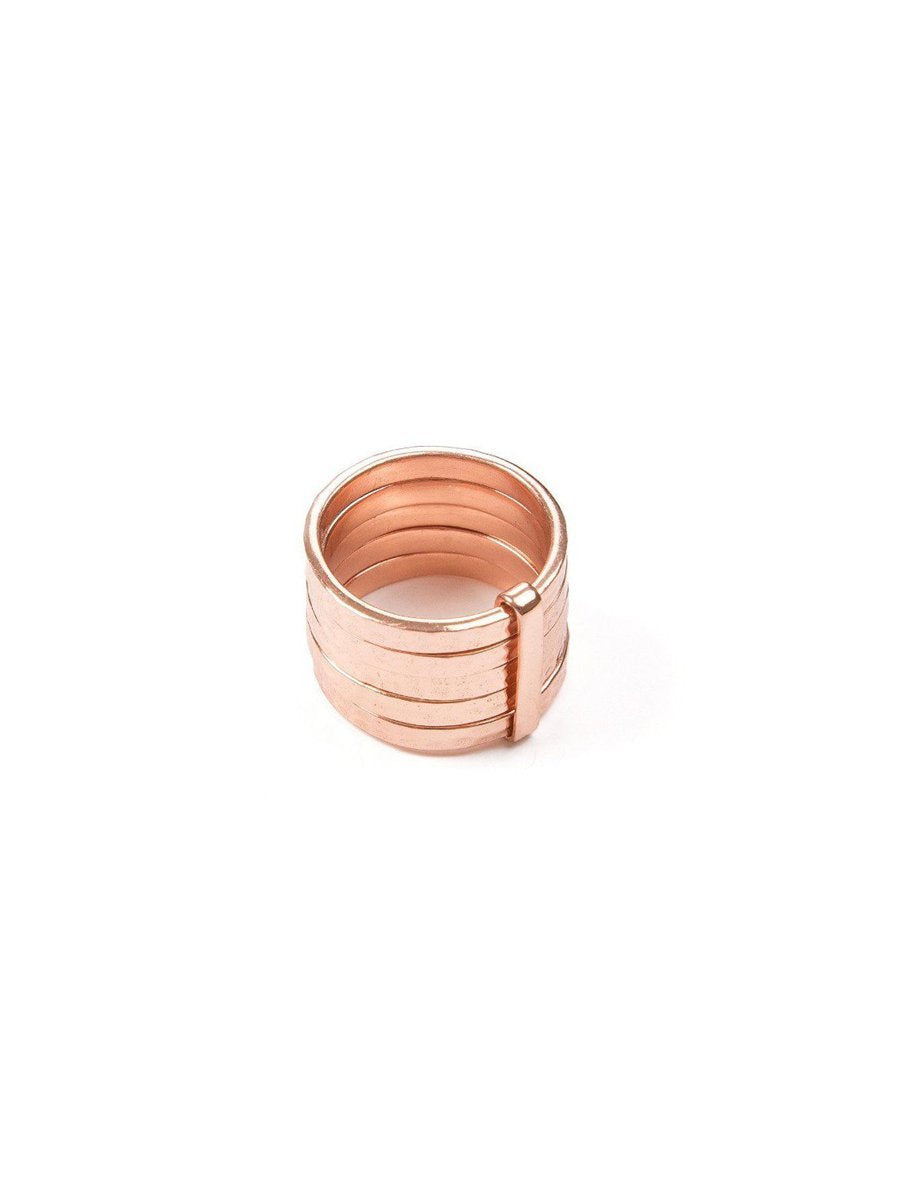 Jewel Tree 5Stack Ring in 18ct Rose Gold Vermeil