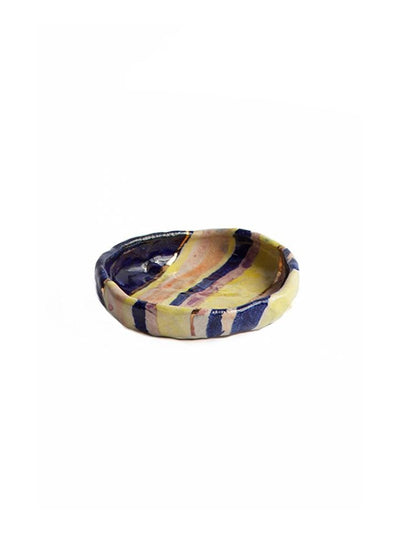 Sabinna Kana Striped Ceramic Treasure Plate - LDC