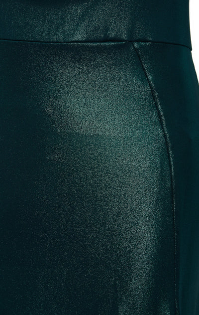 Jade Metallic Green Cut-Out Bodycon Maxi Dress