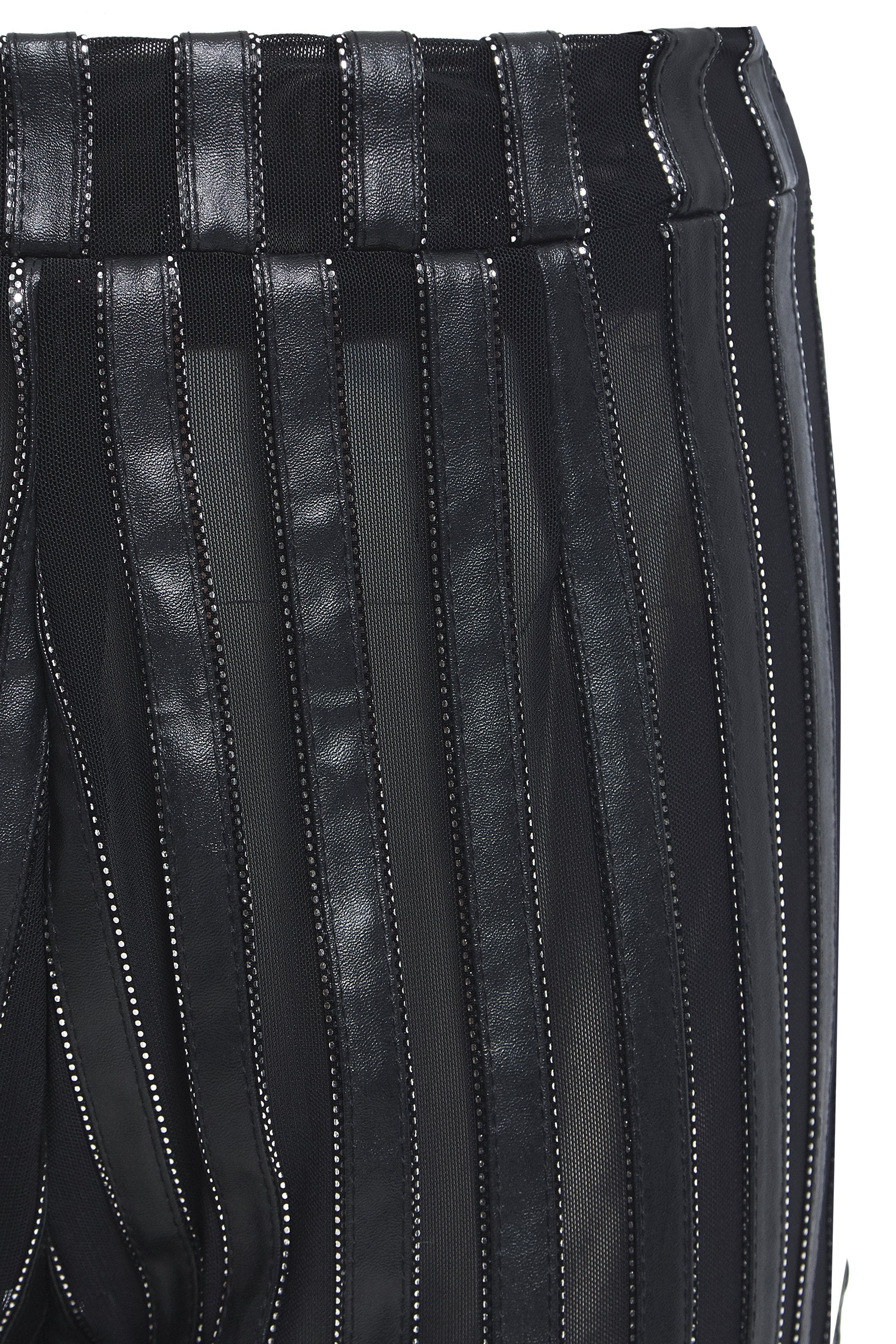 Sly High Waist Metallic Stripe Flared Trousers