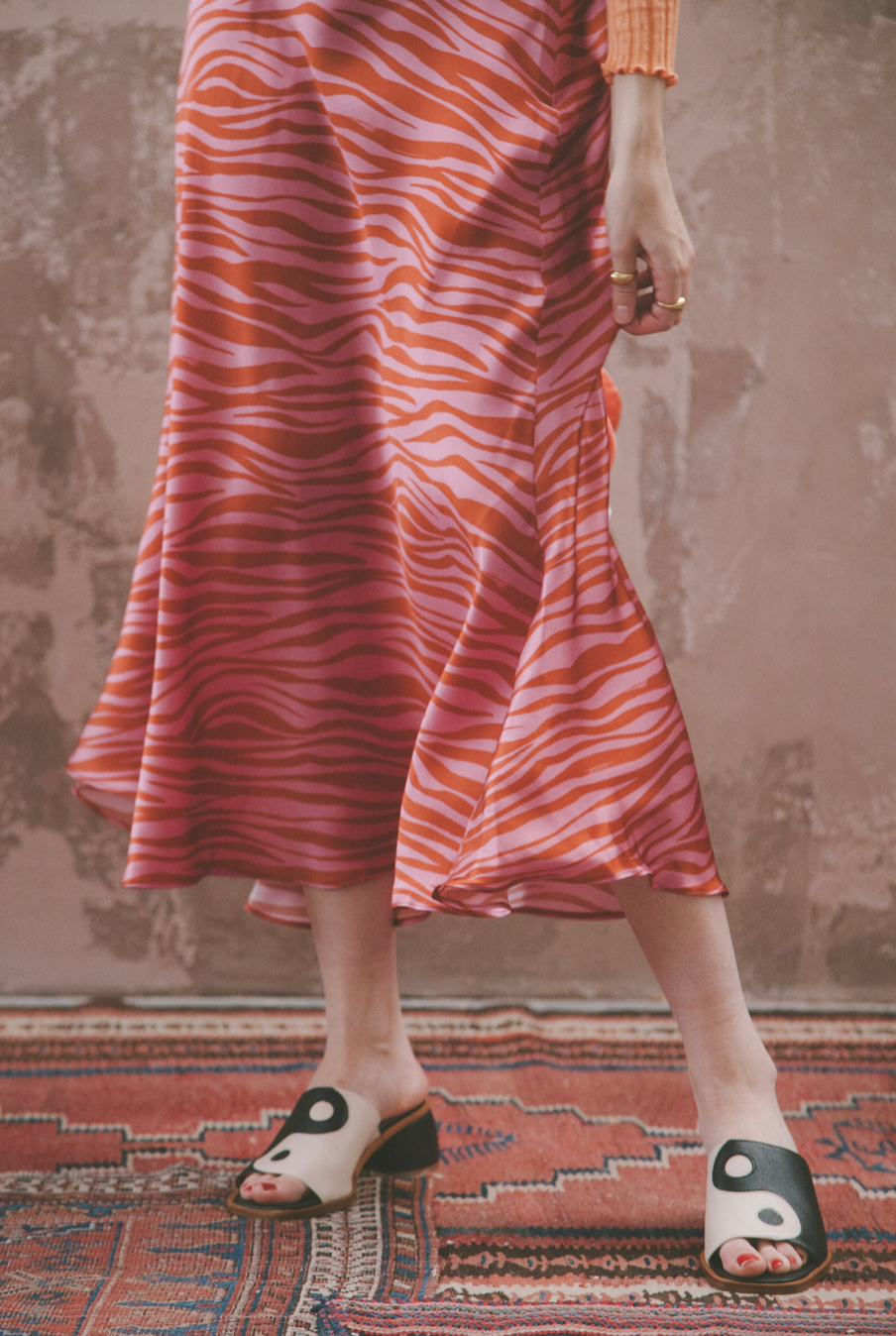 Patti Animal Print Maxi Slip Skirt