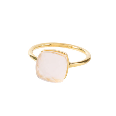 Sophia Rose Quartz Gold Ring