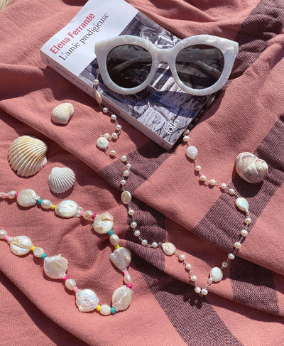Sunglasses pearl chain