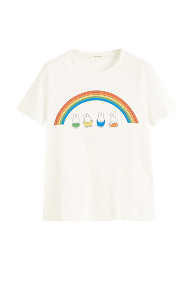 Cream Cotton Rainbow Miffy T-Shirt