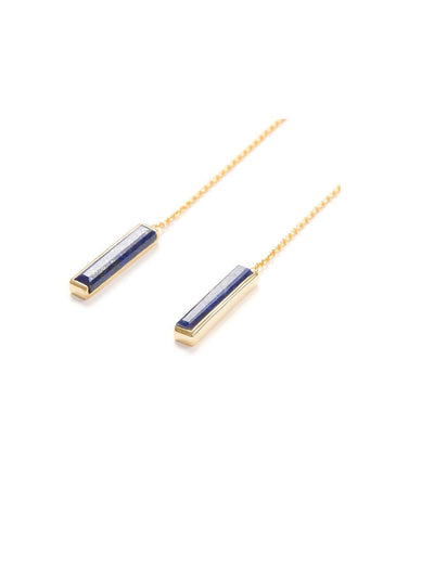 Urban Chain Earrings In Lapis Lazuli