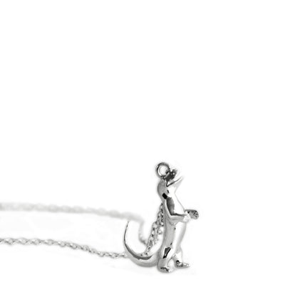 Baby Komodo Pendant Necklace | Sterling Silver - White Rhodium