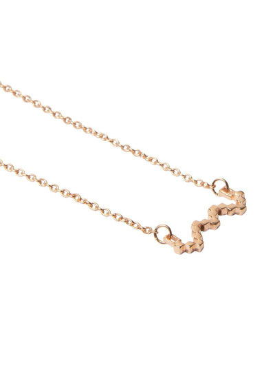 Jewel Tree Baori Silhouette Necklace in Rose Gold