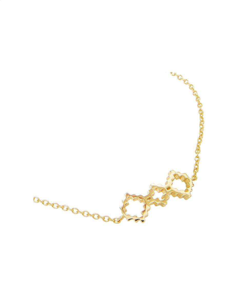 Baori Trinity Silhouette Bracelet in 18ct Gold Vermeil