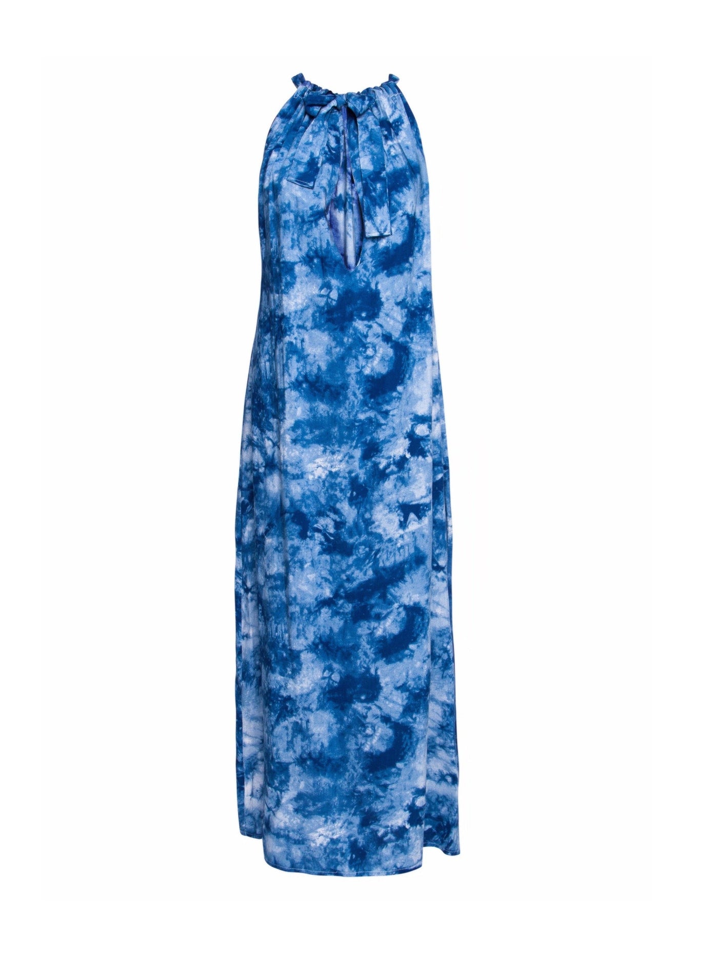 Tie dye beach maxi dress blue