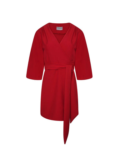 Red wrap dress by COCOOVE