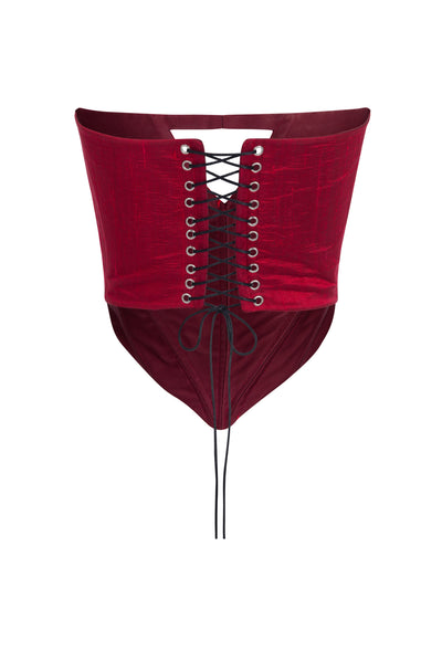 Red vamp corset