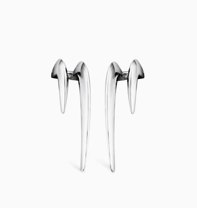 Derawan Claws Earring | Sterling Silver - White Rhodium